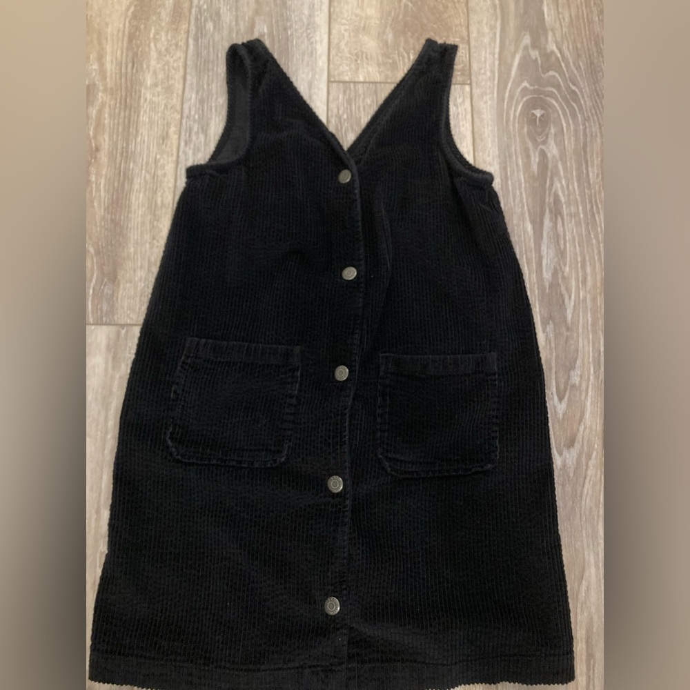 Old Navy Black Corduroy Button-Down Dress